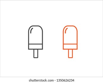 Ice cream icon vector isolated on white background.