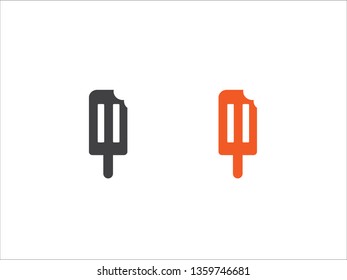 Ice cream icon vector isolated on background.
