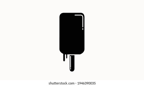 Ice Cream Icon. Vector isolated illustration of a Popsicle or Ice cream