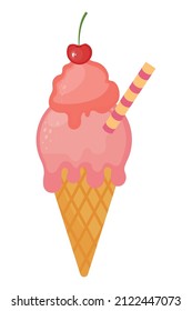 ice cream icon vector isolated