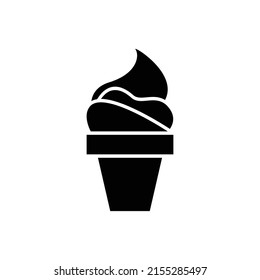 Eiscreme-Symbol, Vektorgrafik einzeln auf weißem Zeichenbrett