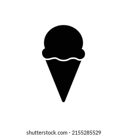 Ice Cream Icon Vector Isolated on White Artboard