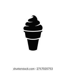 Icono de helado Vector aislado en mesa de trabajo blanca