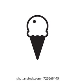 Ice cream icon. Vector isolated icon for web and mobile on white background.