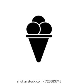 ice cream icon vector isolated on white background