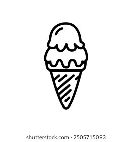 ice cream icon vector in line style