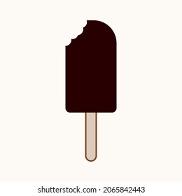 Ice cream icon vector. Modern sweet vanilla and chocolate dessert sign