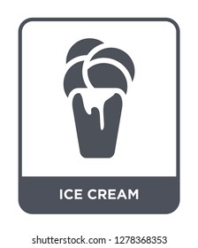 ice cream icon vector on white background, ice cream trendy filled icons from Brazilia collection, ice cream vector illustration