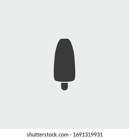 ice cream icon. ice cream vector on gray background