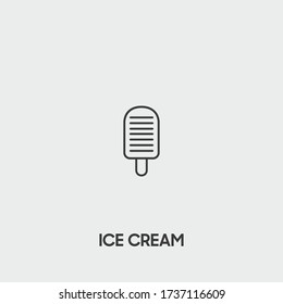 icono de helado. vector de helado en fondo gris