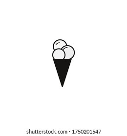 ice cream icon vector on a white background