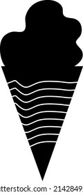 Ice cream Icon Vector on white background..eps
