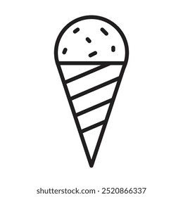 Eiscreme-Symbol, Vektor auf weißem Hintergrund