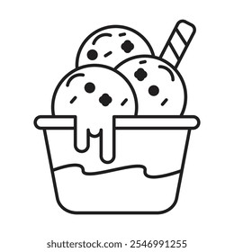 ice cream icon vector on white background