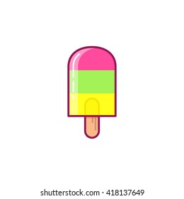 Ice cream icon. Vector ice cream on white background. EPS 10.