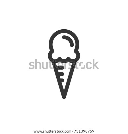 ice cream icon vector. outline style design