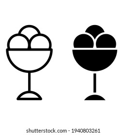 Ice cream icon vector set. dessert illustration sign. sweet symbol or logo.