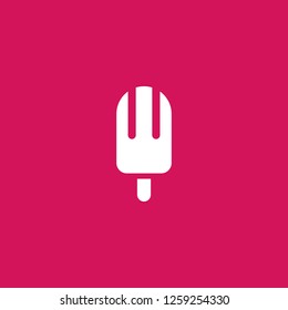 ice cream icon vector. ice cream sign on pink background. ice cream icon for web and app