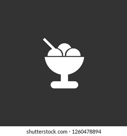 ice cream icon vector. ice cream sign on black background. ice cream icon for web and app
