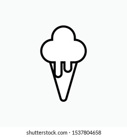 Ice Cream Icon - Vector, Sign and Symbol or Banner for Design, Presentation, Website or Apps Elements. 