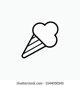 Ice Cream Icon - Vector, Sign and Symbol for Design, Presentation, Website or Apps Elements.