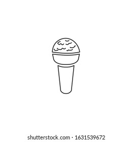 ice cream Icon vector sign isolated for graphic and web design. ice cream symbol template color editable on white background.