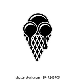 Icono de crema de hielo - Vector, Diseño de signos, Sitio web o Elemento de aplicación.