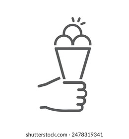 Ice cream icon, vector, sign.