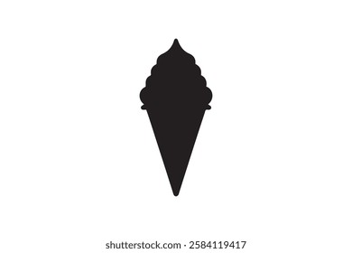 ice cream icon vector silhouette isolated in white background