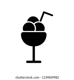 Ice cream icon vector icon. Simple element illustration. Ice cream symbol design. Can be used for web and mobile.