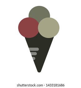 ice cream icon vector, simple illustration.