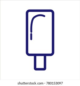 Ice cream icon. Vector simple linear icon. Black signs on white background. EPS 10. - stock vector