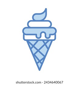 Icono de helado vector. Ilustración estándar.