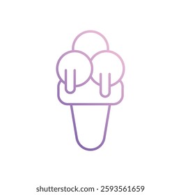 Ice cream icon vector stock illustration