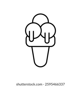 Ice cream icon vector stock illustration