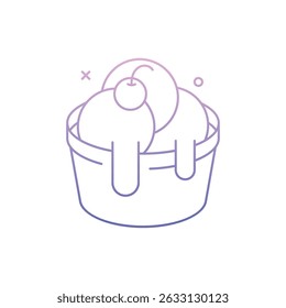 Icono de helado Vector Ilustración de stock
