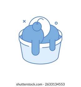 Icono de helado Vector Ilustración de stock