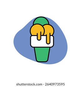 ice Cream Icon vector stock illustration