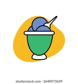 ice Cream Icon vector stock illustration