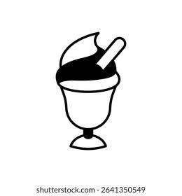 ice Cream Icon vector stock illustration