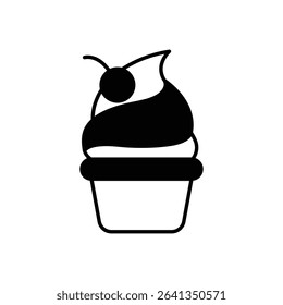 ice Cream Icon vector stock illustration