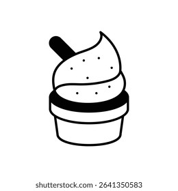 ice Cream Icon vector stock illustration