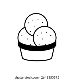 ice Cream Icon vector stock illustration