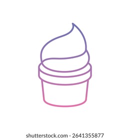 ice Cream Icon vector stock illustration