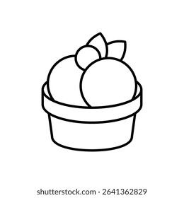 ice Cream Icon vector stock illustration