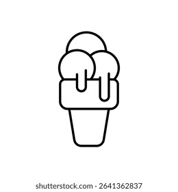ice Cream Icon vector stock illustration
