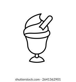 ice Cream Icon vector stock illustration