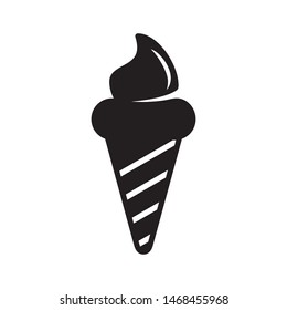 Ice cream icon vector. Ice cream symbol for web design. Simple design on white background.