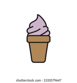 ice cream icon vector symbol template