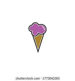 Ice cream icon vector symbol template